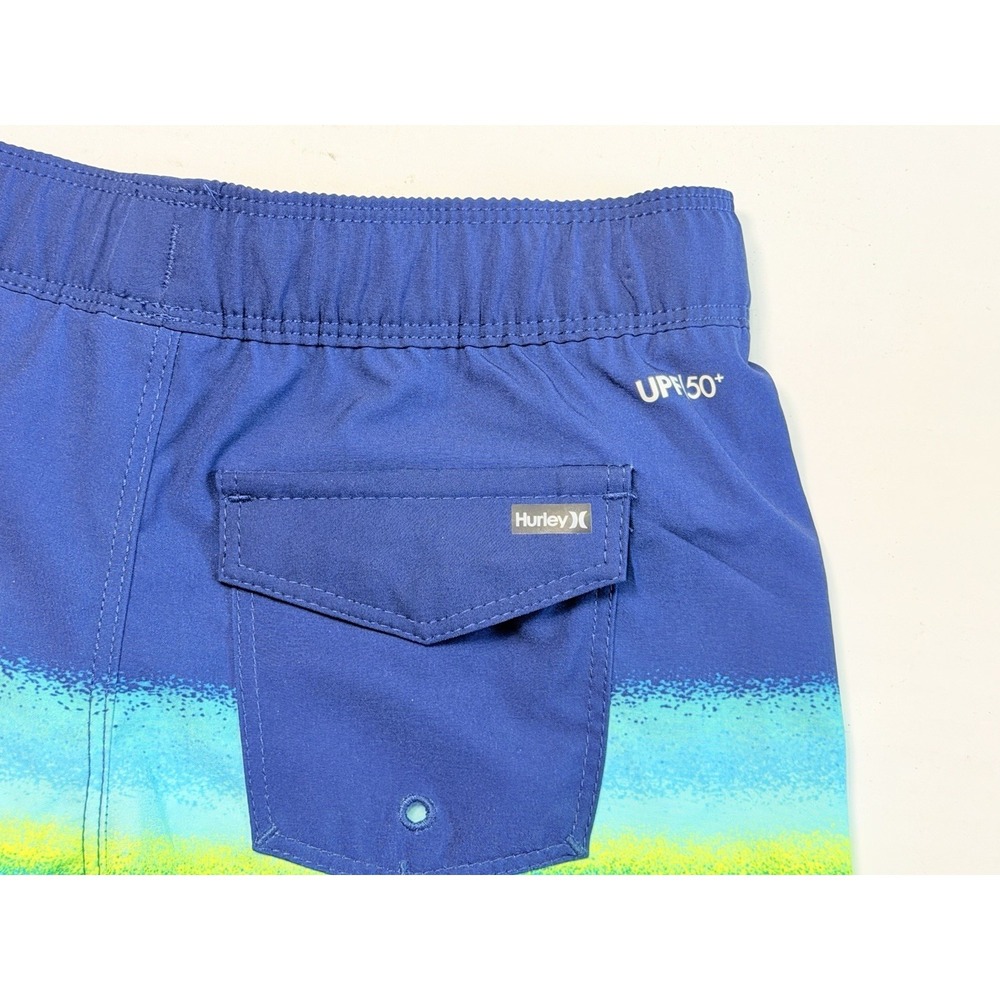 NWT Hurley Boys 5/6 Board Shorts Blue UPF 50+ Swim Trunks Surf Beach - Picture 6 of 6